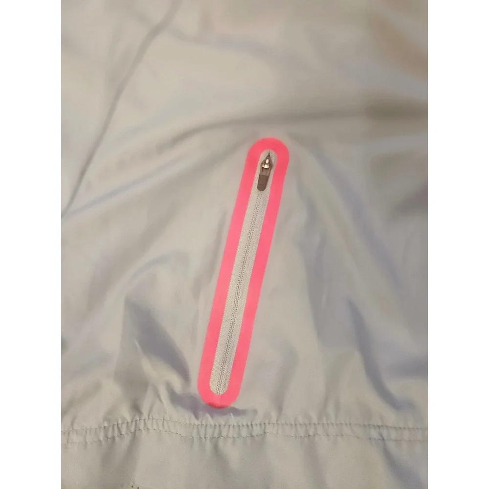 Ivy Park Windbreaker Womens Medium Gray Pink‎ Hooded Pullover